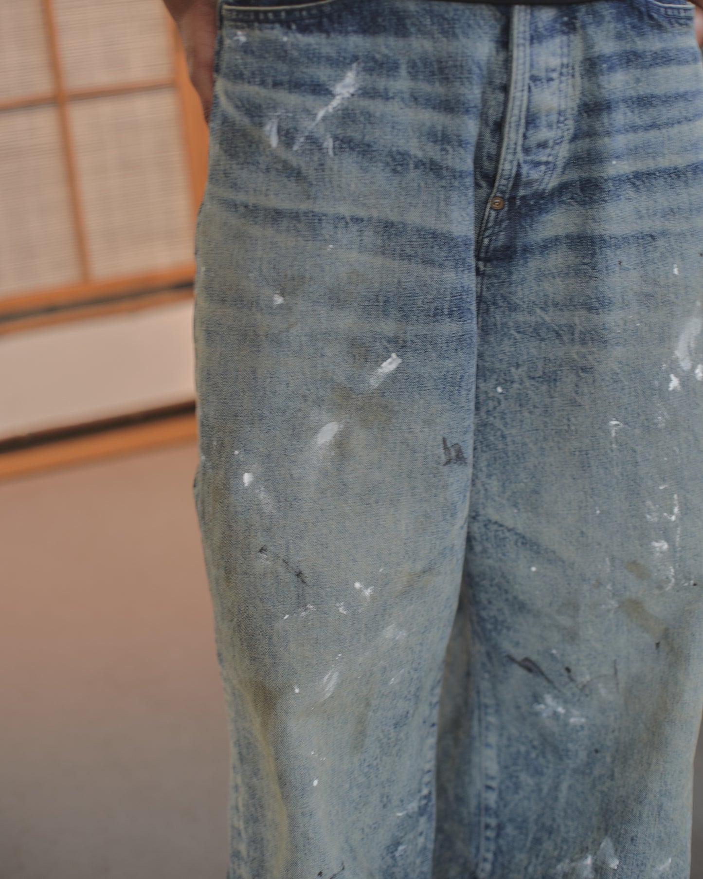 REPT-054P | FRESH MAN DENIM WIDE PANTS "PAINT"