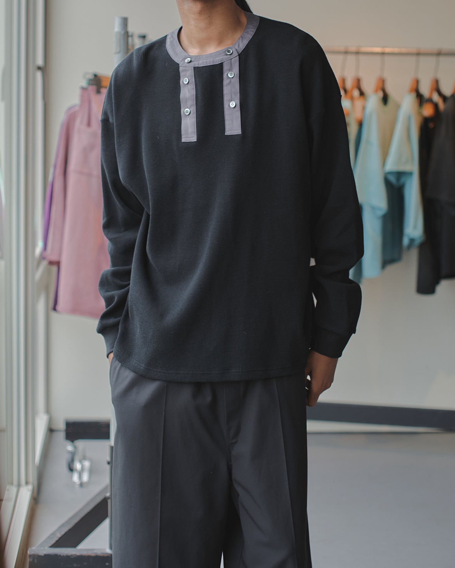 RECU-056 | FRESH MAN HENLEY NECK