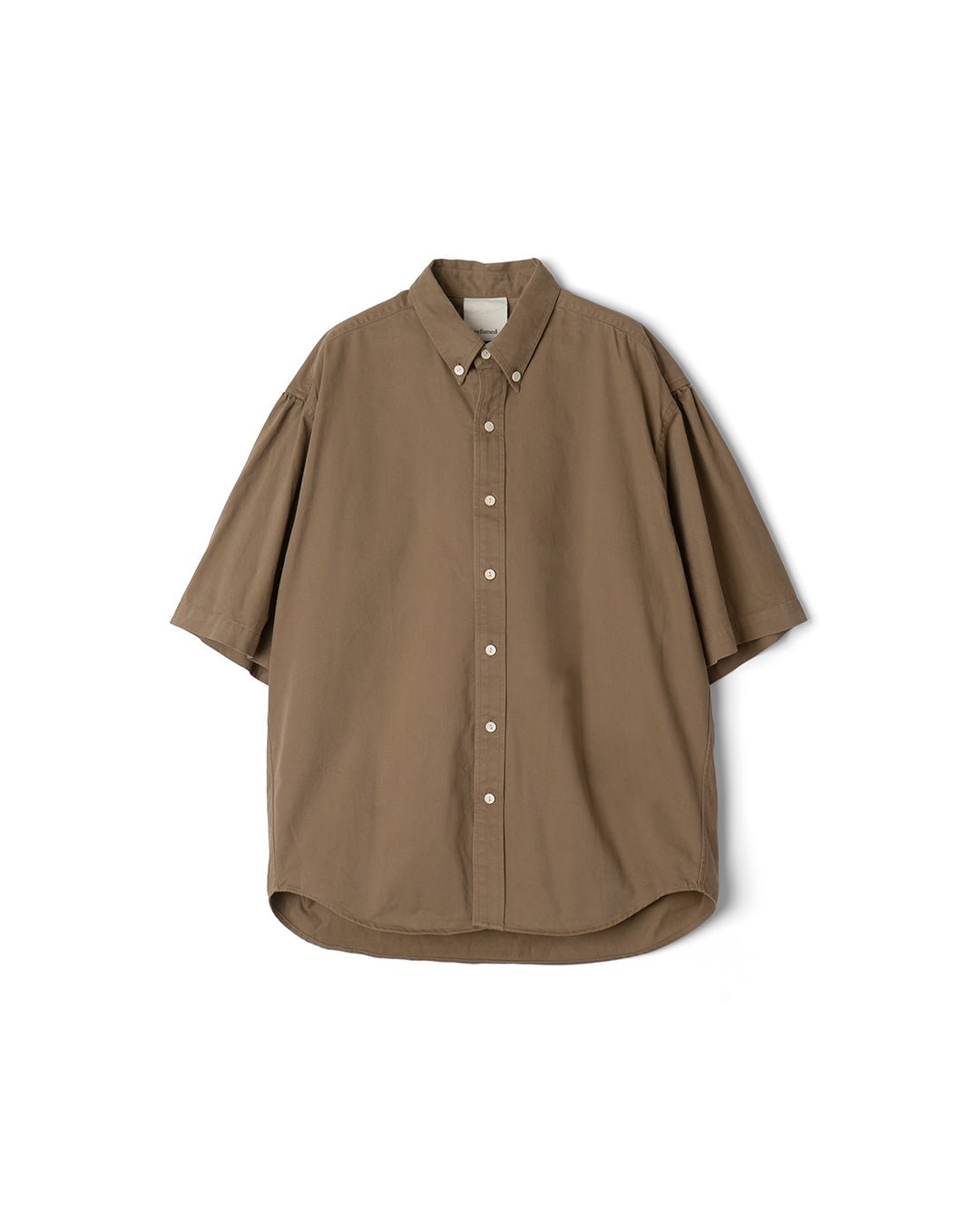 RESH-018 | “SHOULDER GATHER” TWILL S/S SHIRT