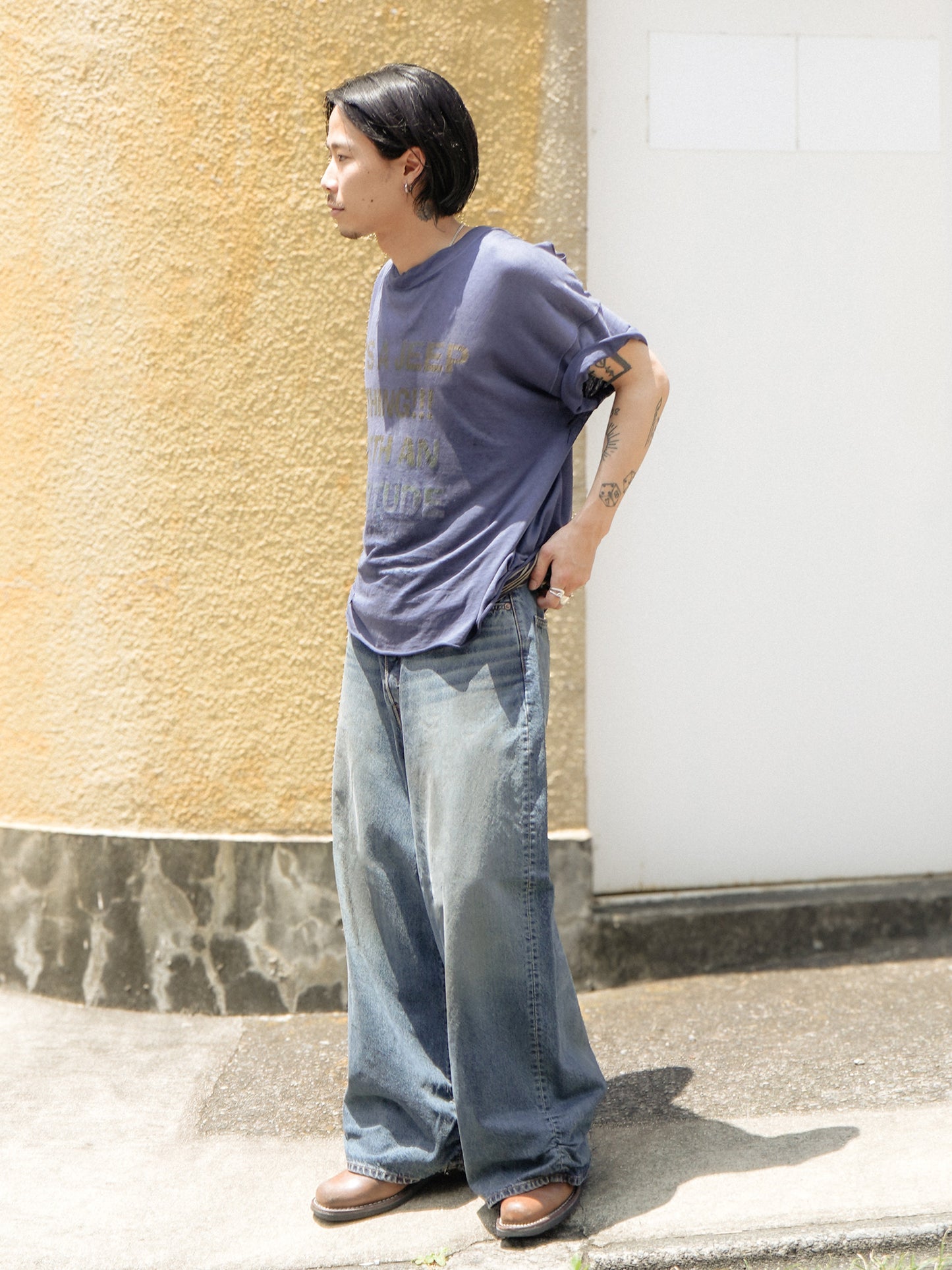 FRESH MAN DENIM WIDE PANTS by EDWIN