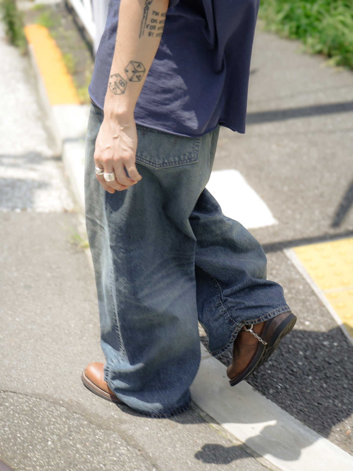 FRESH MAN DENIM WIDE PANTS by EDWIN