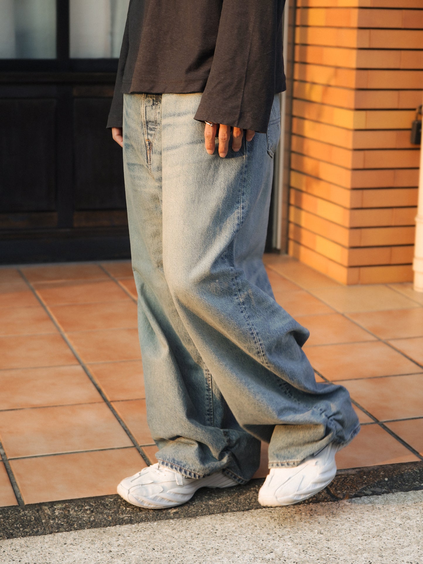 FRESH MAN DENIM WIDE PANTS by EDWIN